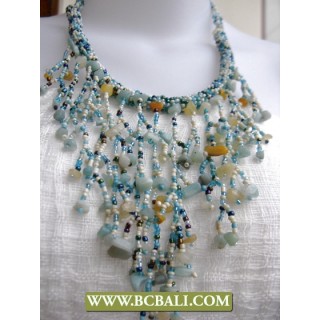 Multi Coloring Casandra Necklaces Beaded with Stone